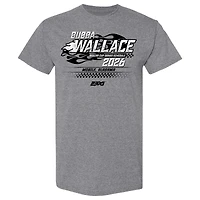 Men's 23XI Racing Heather Charcoal Bubba Wallace 2026 NASCAR Schedule T-Shirt
