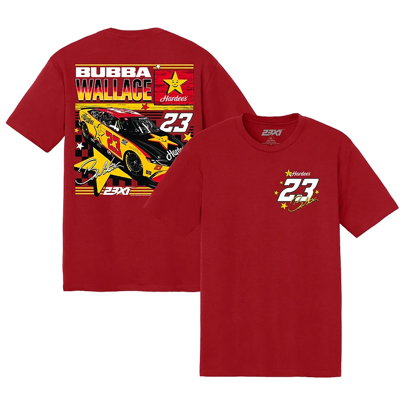 Men's 23XI Racing  Red Bubba Wallace #23 Hardee's T-Shirt