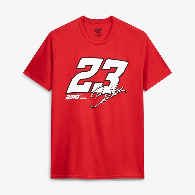 T-shirt homme 23XI Racing rouge Bubba Wallace n° 23 en mélange de trois matières