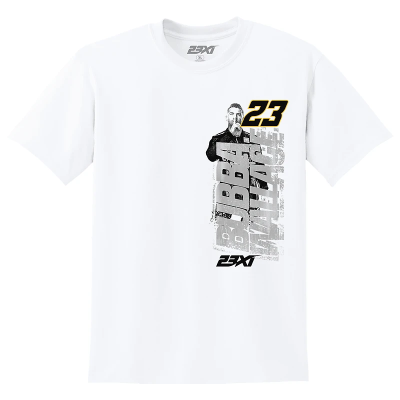 Men's 23XI Racing White Bubba Wallace Chumba Casino Car T-Shirt