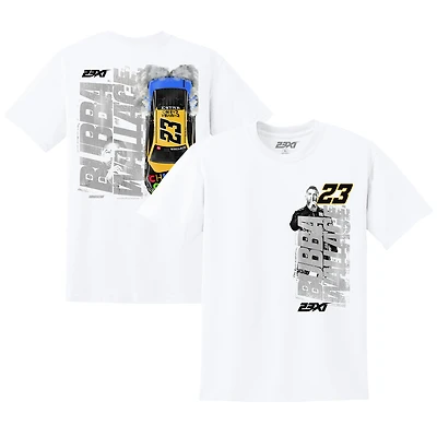 Men's 23XI Racing White Bubba Wallace Chumba Casino Car T-Shirt