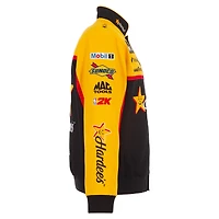 Men's JH Design Black Bubba Wallace 2026 Hardee's Full-Snap Twill Racing Jacket