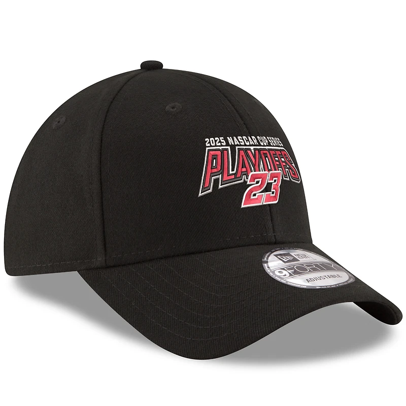 Casquette ajustable 9FORTY Bubba Wallace noire New Era pour homme, édition éliminatoire NASCAR Cup Series 2025