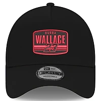 Men's New Era Black Bubba Wallace  9FORTY A-Frame Patch Adjustable Hat