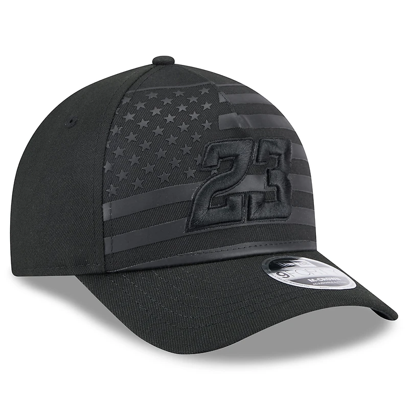 Men's New Era Black Bubba Wallace American Flag 9FORTY M-Crown A-Frame Adjustable Hat