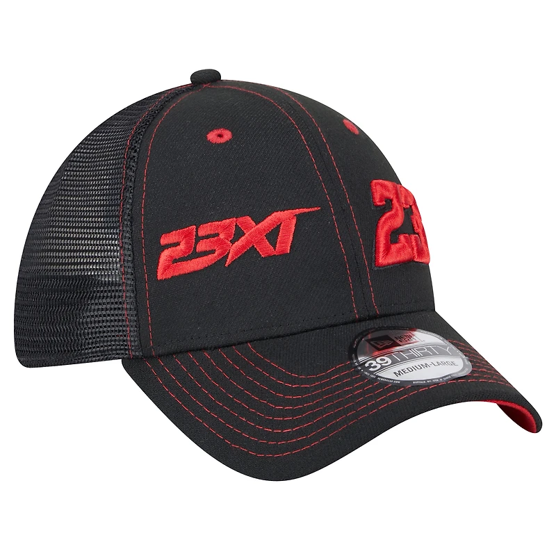 Men's New Era Black Bubba Wallace Driver 39THIRTY Trucker Fitted Hat