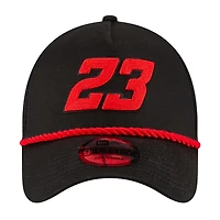 Casquette réglable Bubba Wallace Rope A-Frame 9FORTY noire New Era pour hommes