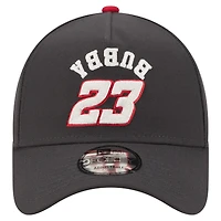 Men's New Era  Black Bubba Wallace Upside-Down Chain Stitch A-Frame 9FORTY Adjustable Hat
