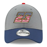 Men's New Era  Gray/Navy Bubba Wallace Salute 9FORTY Adjustable Hat
