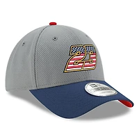 Men's New Era  Gray/Navy Bubba Wallace Salute 9FORTY Adjustable Hat