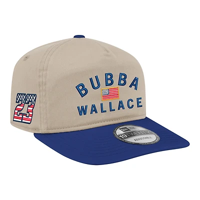 Men's New Era  Khaki/Royal Bubba Wallace Flag 19TWENTY Adjustable Hat