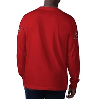 Men's Starter Red Bubba Wallace Clutch Hit Graphic Long Sleeve T-Shirt