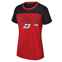 T-shirt Bubba Wallace Cheer à couleurs contrastées G-III 4Her by Carl Banks pour femmes