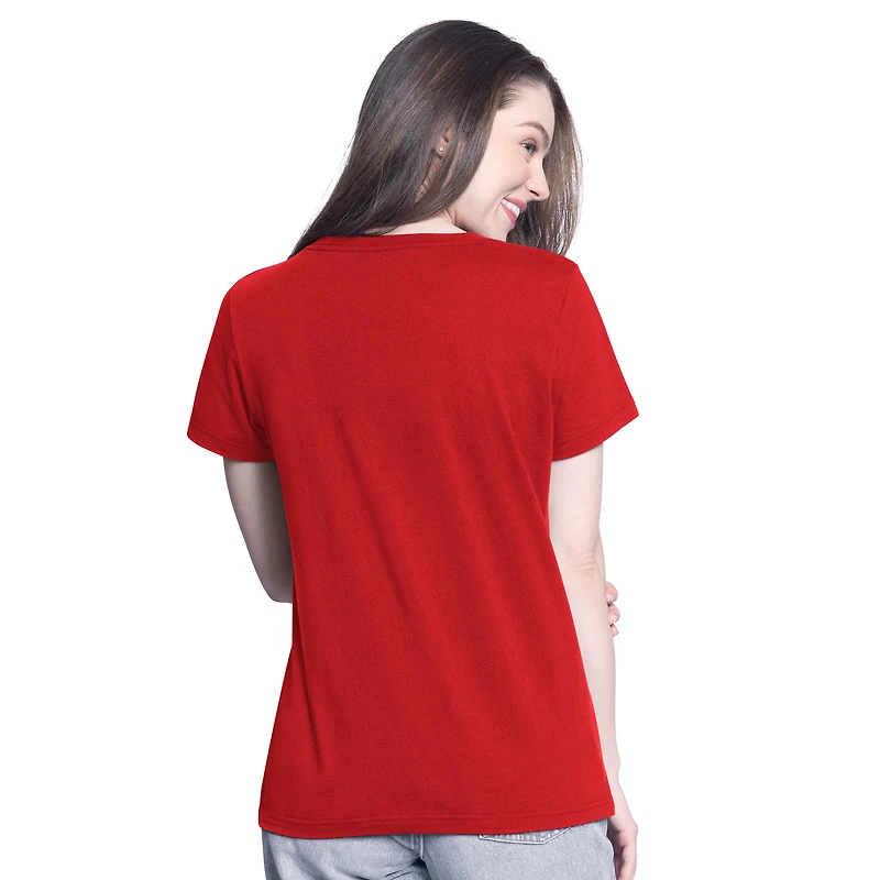Women's G-III 4Her by Carl Banks  Red Bubba Wallace Batter Up V-Neck T-Shirt