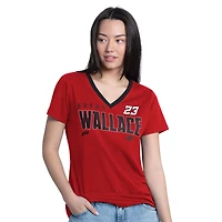 Women's G-III 4Her by Carl Banks  Red Bubba Wallace Best Team V-Neck T-Shirt