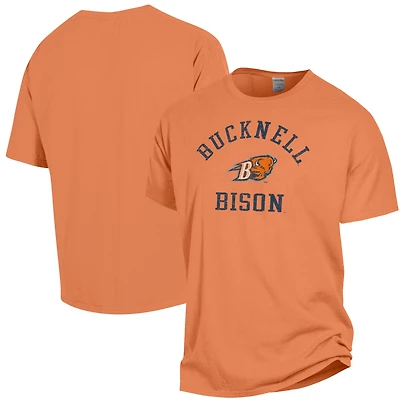 Men's ComfortWash Orange Bucknell Bison Arch Logo Garment Dyed T-Shirt