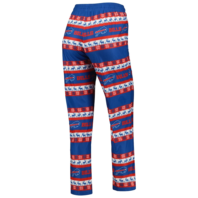 Women's FOCO Royal Buffalo Bills Wordmark Ugly Pajama Set