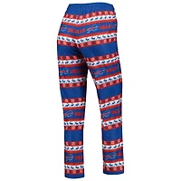 Women's FOCO Royal Buffalo Bills Wordmark Ugly Pajama Set