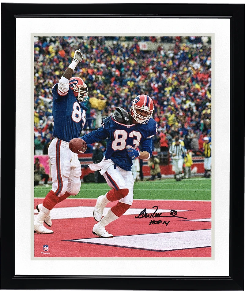 Andre Reed Buffalo Bills Autographed 16" x 20" Playoff Touchdown Celebration Photograph with "HOF 14" Inscription