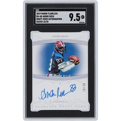 Andre Reed Buffalo Bills Autographed 2019 Panini Flawless #DG-AR #18/20 SGC Authenticated 9.5 Card