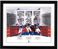 Collage photographique autographié de 16" x 20" avec Andre Reed, Jim Kelly et Thurman Thomas, joueurs des Buffalo Bills.
