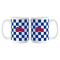 Lot de 2 tasses à motif de damier Buffalo Bills de 15 oz
