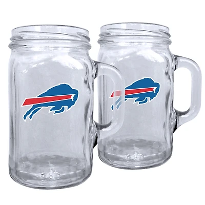 Buffalo Bills 2-Pack 16oz. Ensemble de tasses maçon