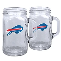 Buffalo Bills 2-Pack 16oz. Ensemble de tasses maçon