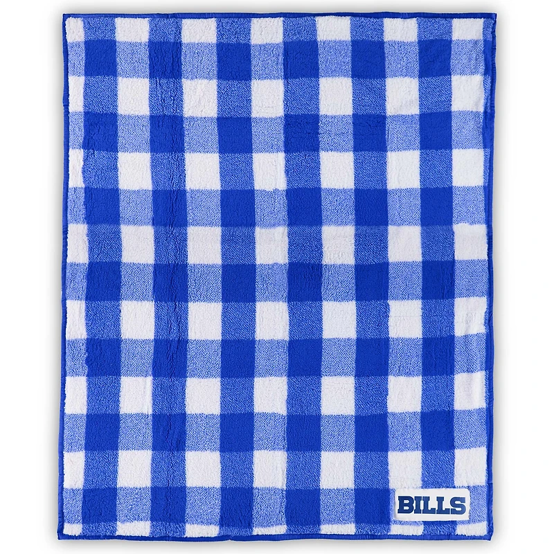 Couverture polaire givrée à carreaux Buffalo Bills 50'' x 60''