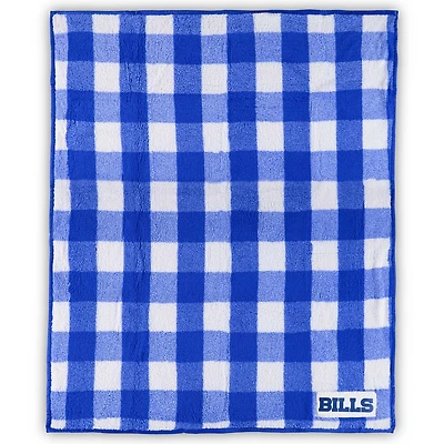 Couverture polaire givrée à carreaux Buffalo Bills 50'' x 60''