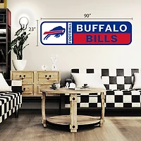 Buffalo Bills 90'' x 23'' Logo de l'équipe mur repositionnable - Decal