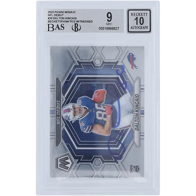 Dalton Kincaid Buffalo Bills Autographed 2023 Panini Mosaic #ND-20 Beckett Fanatics Witnessed Authenticated 9/10 Rookie Card