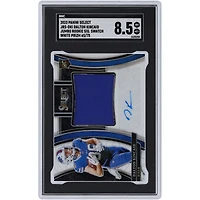 Dalton Kincaid Buffalo Bills Autographed 2023 Panini Select White Prizm Jumbo Rookie Signature Swatch Relic #JRS-DKI #65/75 SGC Authenticated 8.5 Rookie Card