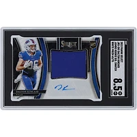 Dalton Kincaid Buffalo Bills Autographed 2023 Panini Select White Prizm Jumbo Rookie Signature Swatch Relic #JRS-DKI #65/75 SGC Authenticated 8.5 Rookie Card