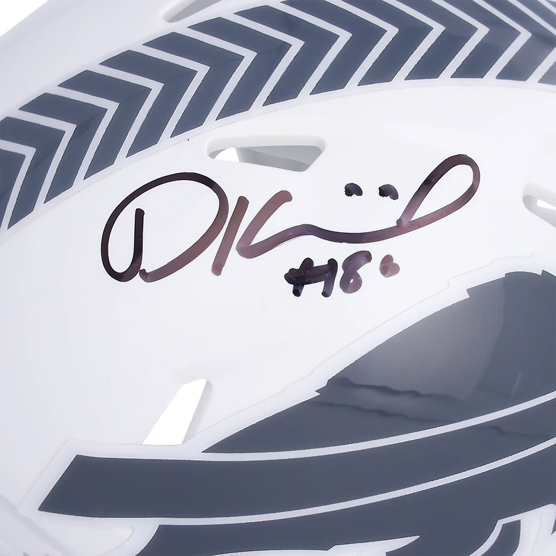 Dalton Kincaid Buffalo Bills Autographed 2024 Salute to Service Speed Mini Helmet