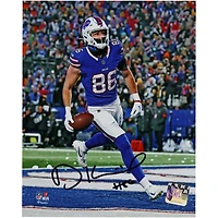 Dalton Kincaid Buffalo Bills Autographed 8" x 20" Snowing Touchdown Vertical Photograph