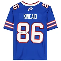 Maillot Nike bleu dédicacé par Dalton Kincaid des Buffalo Bills