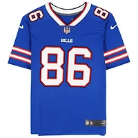 Maillot Nike bleu dédicacé par Dalton Kincaid des Buffalo Bills avec l'inscription « Bills Mafia ! »