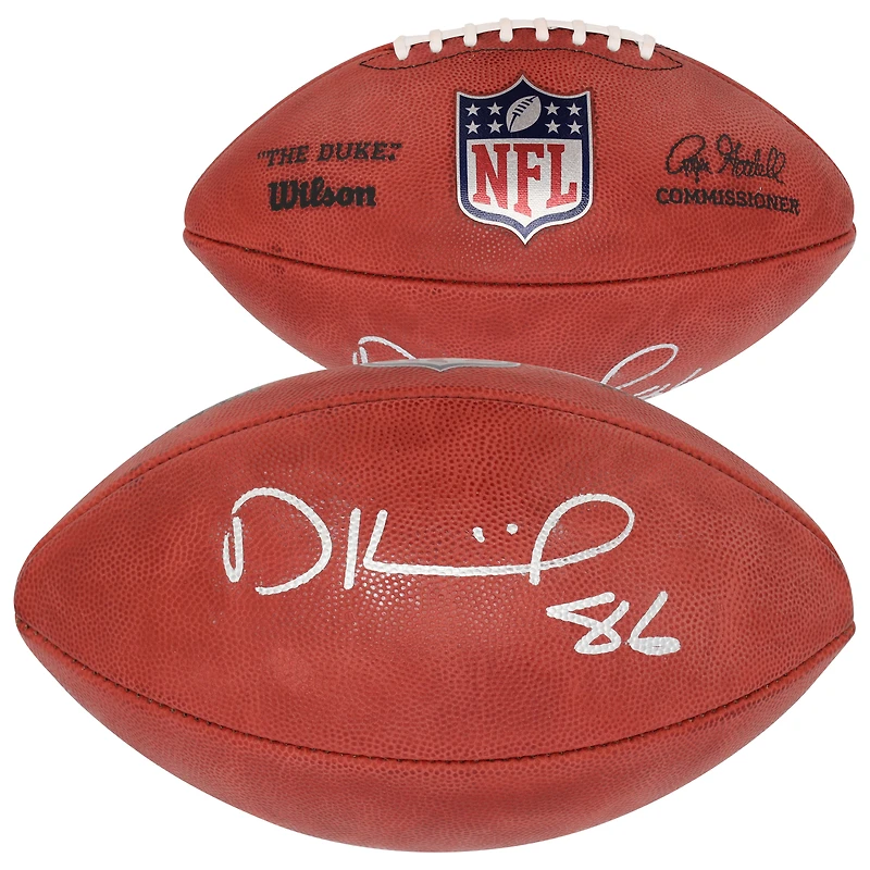 Ballon de football en couleur autographié par Dalton Kincaid par Buffalo Bills