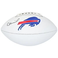 Ballon de football Franklin White Panel autographié par Dalton Kincaid, Buffalo Bills