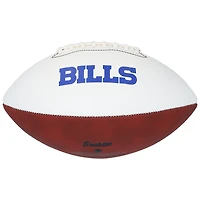 Ballon de football Franklin White Panel autographié par Dalton Kincaid, Buffalo Bills