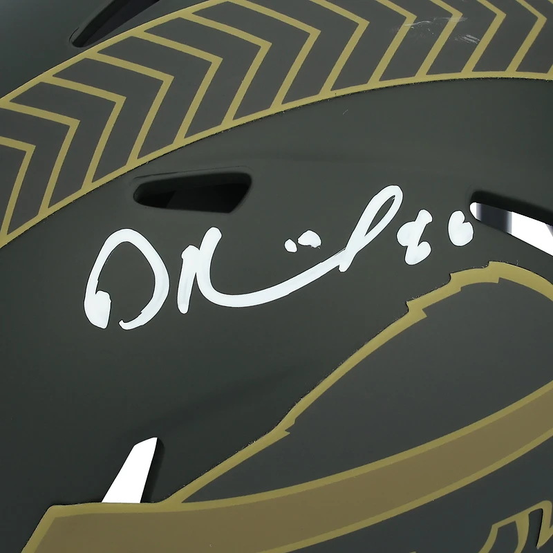 Casque miniature Riddell Speed 2025 Salute To Service, autographié par Dalton Kincaid (Buffalo Bills)