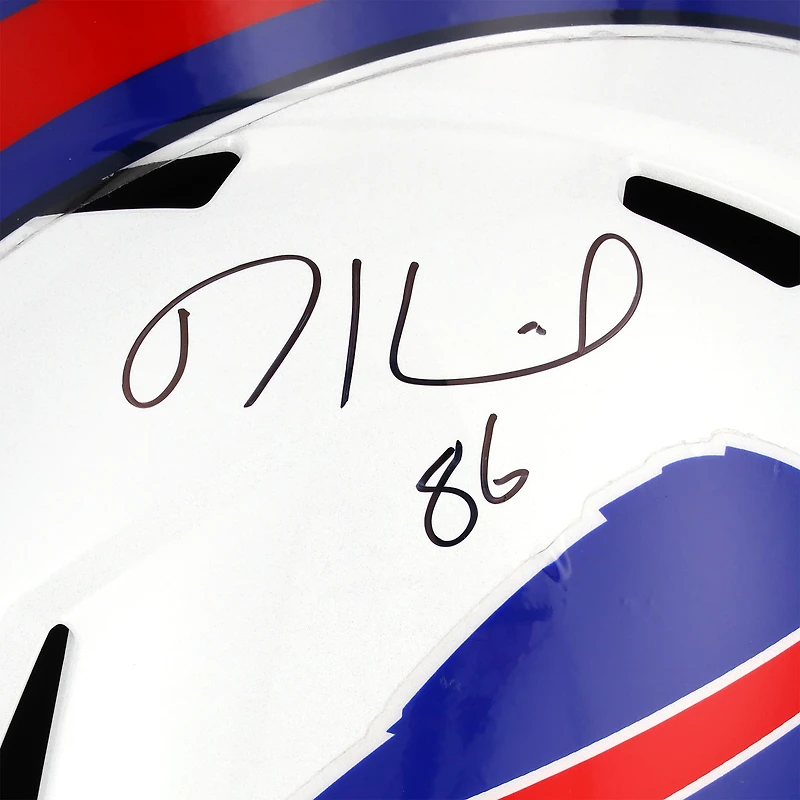 Casque réplique autographié Riddell Speed de Dalton Kincaid par les Buffalo Bills