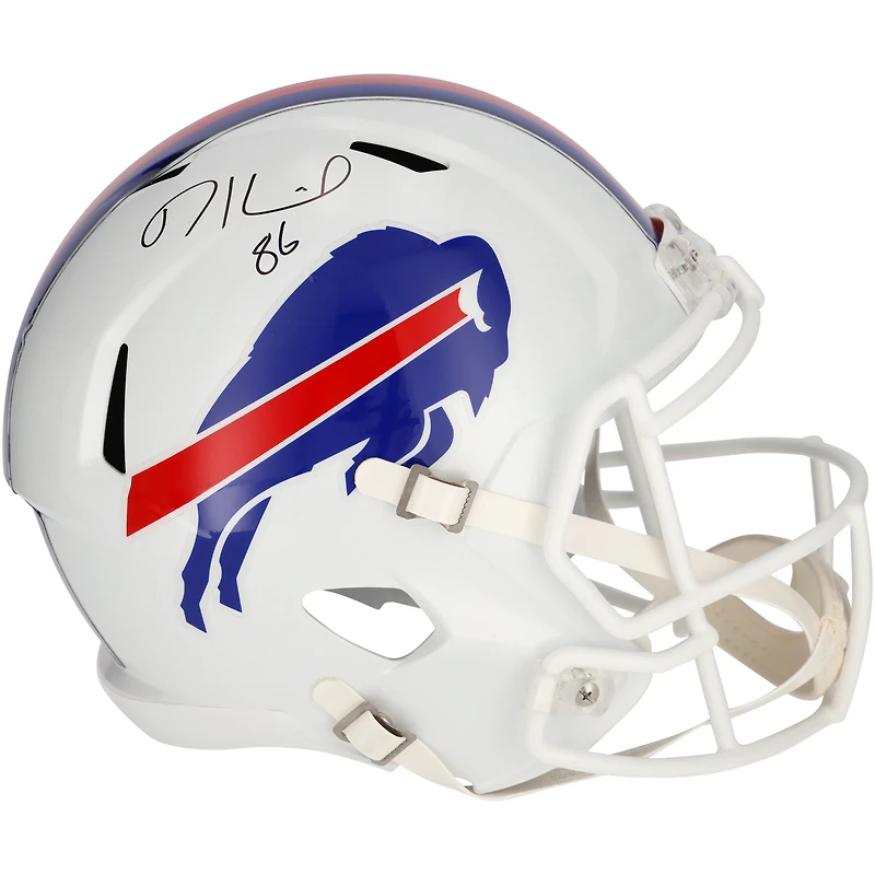 Casque réplique autographié Riddell Speed de Dalton Kincaid par les Buffalo Bills