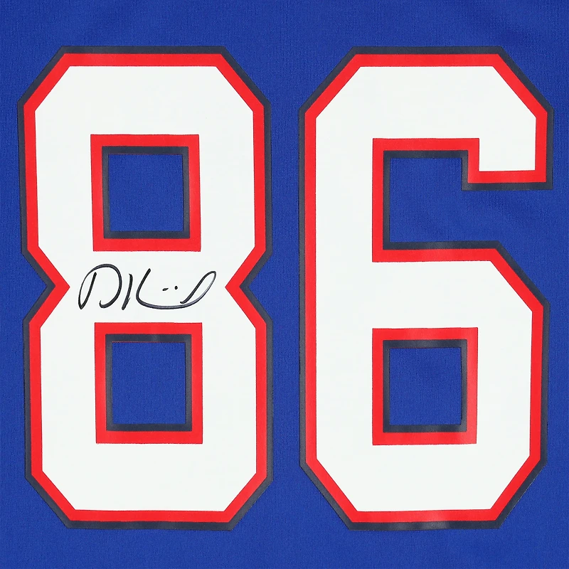 Maillot de jeu Nike Royal dédicacé par Dalton Kincaid des Buffalo Bills