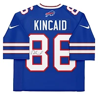 Maillot de jeu Nike Royal dédicacé par Dalton Kincaid des Buffalo Bills