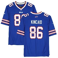 Maillot de jeu Nike Royal dédicacé par Dalton Kincaid des Buffalo Bills