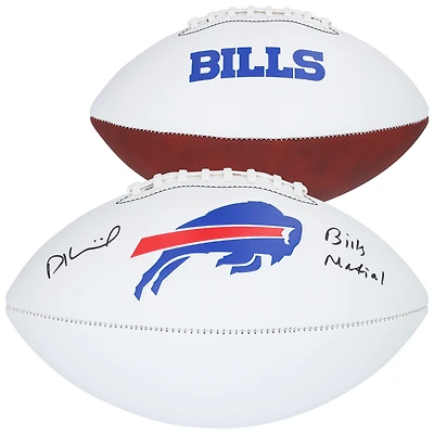 Dalton Kincaid Buffalo Bills Autographed White Panel Football with "Bills Mafia" Inscription
