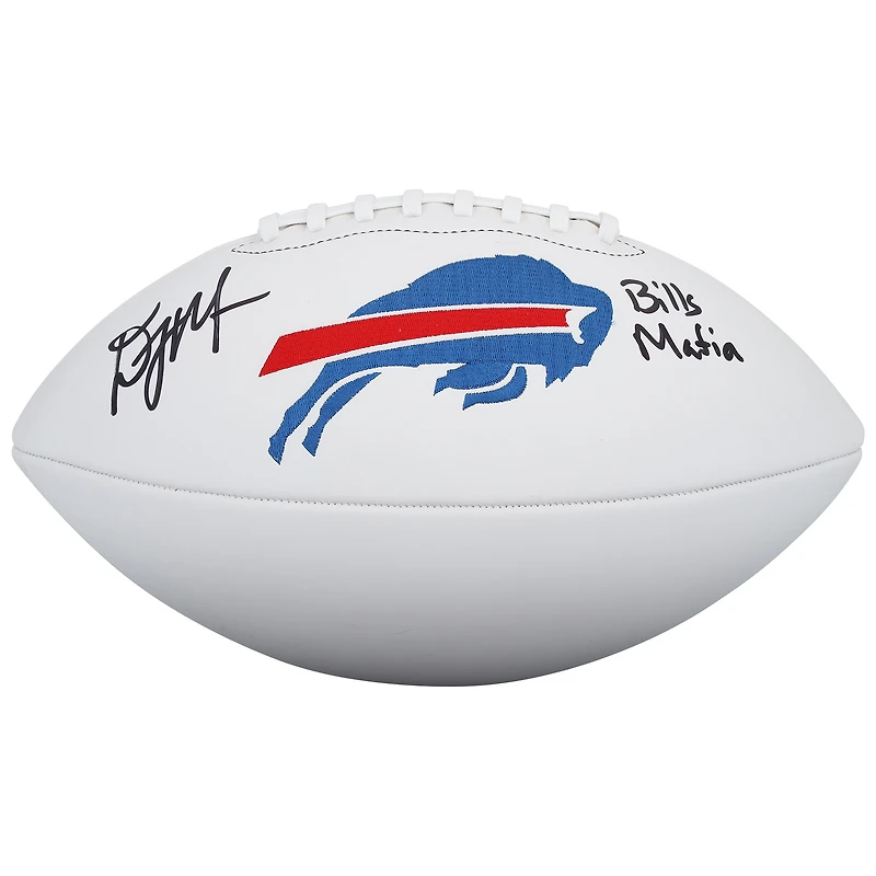 D.J. Moore Buffalo Bills Autographed Wilson White Panel Football with "Bills Mafia" Inscription
