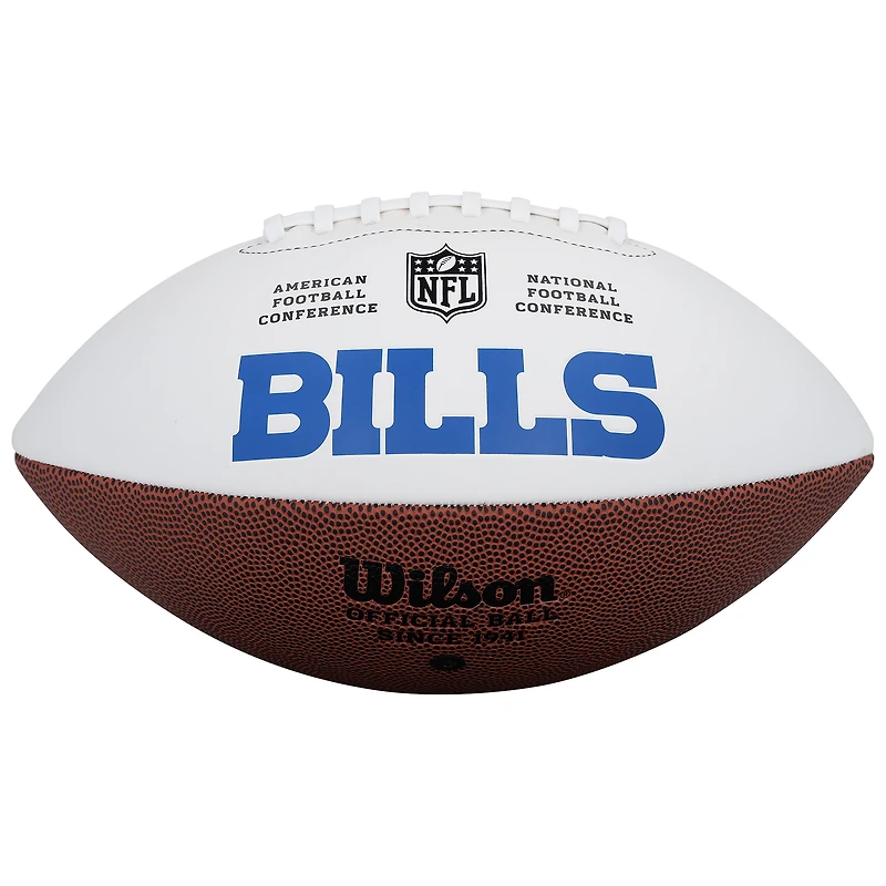 D.J. Moore Buffalo Bills Autographed Wilson White Panel Football with "Bills Mafia" Inscription